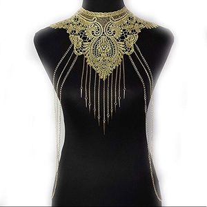Gold Flower Lace Body Chain - Bikini accessory